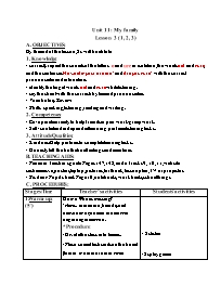 Giáo án Tiếng Anh Lớp 3 - Week 20