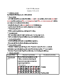 Giáo án Tiếng Anh Lớp 3 - Week 23