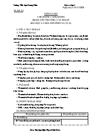 Giáo án Tiếng Việt 3 - Tuần 11, Chủ điểm: Cộn