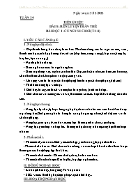Giáo án Tiếng Việt 3 - Tuần 14, Bài 8: Rèn lu