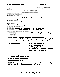 Giáo án Tiếng Việt 3 - Tuần 2: Luyện tập Dấu 