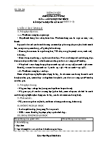 Giáo án Tiếng Việt 3 - Tuần 20, Chủ điểm: Đất