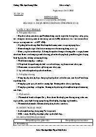 Giáo án Tiếng Việt 3 - Tuần 24, Bài 13: Cuộc 