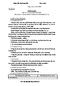 Giáo án Tiếng Việt 3 - Tuần 24, Bài 13: Cuộc 