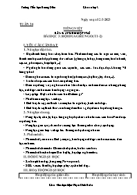 Giáo án Tiếng Việt 3 - Tuần 26, Bài 14: Anh e