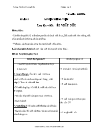 Giáo án Tiếng Việt 3 - Tuần 5: Luyện viết Bài