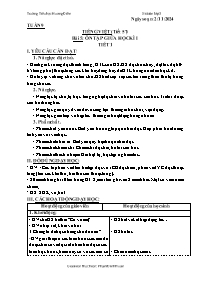 Giáo án Tiếng Việt 3 - Tuần 9, Bài 5: Ôn tập 