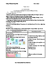 Giáo án Toán 3 - Bài: Luyện tập khối hộp chữ