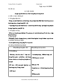 Giáo án Toán 3 - Tuần 24: Luyện tập làm tròn 