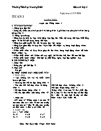 Giáo án Toán 3 - Tuần 3: Luyện tập Bảng nhân 