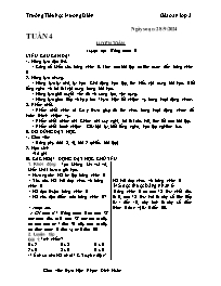 Giáo án Toán 3 - Tuần 4: Luyện tập Bảng nhân