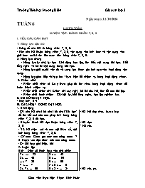 Giáo án Toán 3 - Tuần 6: Luyện tập Bảng nhân