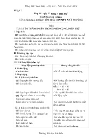 Giáo án Toán + Tiếng Việt 3 - Tuần 2 - Năm họ