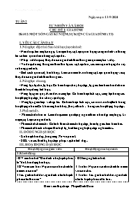 Giáo án Tự nhiên xã hội 3 - Tuần 2, Chủ đề 1: