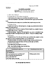 Giáo án Tự nhiên xã hội 3 - Tuần 26, Chủ đề 5