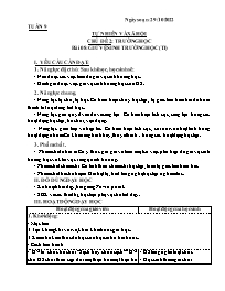 Giáo án Tự nhiên xã hội 3 - Tuần 9, Chủ đề 2: