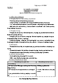 Giáo án Tự nhiên xã hội Lớp 3 - Tuần 1, Chủ đ