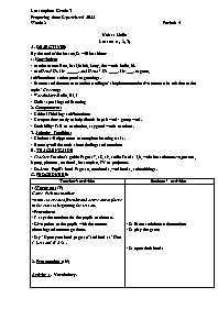 Kế hoạch bài dạy Tiếng Anh 3 - Week 2, Unit 1