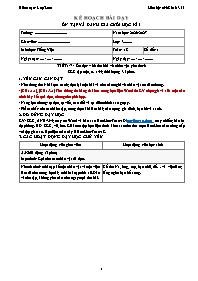 KHBD Tiếng Việt lớp 3 năm học 2026-2027 - Tuầ