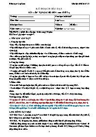 KHBD Toán lớp 3 năm học 2026-2027 - Tuần 1 -