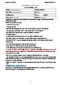 KHBD Toán lớp 3 năm học 2026-2027 - Tuần 13 -
