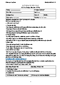 KHBD Toán lớp 3 năm học 2026-2027 - Tuần 18 -